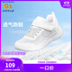 Skechers斯凱奇女童鞋夏季透氣兒童白色網(wǎng)鞋魔術(shù)貼輕彈大童跑步鞋312012L 女童/白色/銀色/WSL 28.5