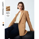 朗姿羊毛高級感法式復古毛呢外套顯瘦時(shí)尚冬季正肩上衣新款 冰咖啡色 XL
