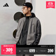 adidas經(jīng)典休閑三條紋長(zhǎng)袖套裝男女秋季阿迪達(dá)斯官方輕運(yùn)動(dòng)   深灰（推薦選大一碼）   L