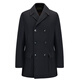 【堡家】80%羊毛厚款男士雙排扣毛料呢子大衣休閑中長(cháng)款毛呢外套 深紫色 厚款 L 建議身高180及以上穿著(zhù)