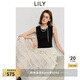 LILY2025夏新款復(fù)古氣質(zhì)休閑通勤收腰拼接無(wú)袖背心連衣裙蛋糕裙女 604米白 M
