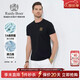 Raidy Boer/雷迪波爾【抑菌】2025年夏男鐳射亮片棉氨短袖T恤7061 黑色 XL /180/52