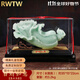 RWTW百財如意沙金白菜擺件客廳裝飾品店鋪喬遷開(kāi)業(yè)禮品辦公送開(kāi)業(yè)禮物 14寸新款百財如意藍冰玉色 35*15