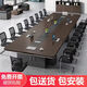 格之木會(huì)議桌長桌簡約現(xiàn)代大型會(huì)議室洽談培訓(xùn)員工長條桌圓角辦公桌椅 楷模橡木色 2.4*1.2米會(huì)議桌加厚帶儲(chǔ)物柜