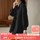 尚都比拉100%羊毛大衣女冬季雙排扣雙面呢腰帶燈籠袖毛呢外套