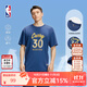 NBA【新品】楊瀚森哈利伯頓東契齊亞歷山大庫里t恤短袖男夏裝籃球服 勇士-庫里運動(dòng)休閑T恤(藏青) L