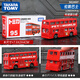 多美（TAKARA TOMY）合金小汽車(chē)模型仿真玩具男孩公交車(chē)雙層大巴士出租車(chē)兒童節日禮物 95號倫敦BUS觀(guān)光旅游巴士562597 多美卡紅白盒