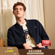 哈吉斯（HAZZYS）男裝 秋款外套【空氣層面料】棒球領(lǐng)夾克男ASVZU0BDX46 藏青色NV XL (180/100A 50)