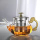 玻璃茶壺耐高溫防爆煮茶耐熱耐高溫明火玻璃茶壺電陶爐不銹鋼煮茶 黃把福雅壺 421ml