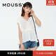 moussy輕薄微透視V領(lǐng)雪紡襯衫背心女010EA230-5340 013象牙色 均碼