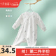 十月結晶嬰兒衣服初生寶寶連體衣新生兒哈衣和尚服 奇幻森林款-兔兔白 A類品質 四季 52cm 【新生兒】