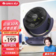 格力（GREE） 空氣循環(huán)扇臺式風(fēng)扇家用電風(fēng)扇遙控小風(fēng)扇搖頭電扇渦輪換氣扇循環(huán)對流風(fēng)扇 FXT-1506Bg3碧璽藍+黑