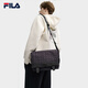 FILA【黑武士】斐樂(lè)斜挎包男包2025春新款防潑水老花輕便吸磁快開(kāi)挎包 正黑色-BK XS