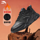 安踏男鞋運動(dòng)棉鞋男秋冬季加厚皮面防水高幫保暖防風(fēng)運動(dòng)鞋跑步鞋男子 【冬季保暖棉鞋-防水】黑/碳灰-7 41 （8碼）
