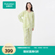 全棉時(shí)代（PurCotton）25春新款女士褶皺紗長(cháng)袖長(cháng)褲家居服套裝家居裙 春日物語(yǔ) M (160)