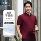 十如仕polo衫男【汗無痕】高端短袖t恤透氣春夏季透氣易打理 P01 酒紅色 3XL