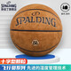 斯伯丁（SPALDING）男子青少年比賽用球室內(nèi)室外PU籃球送男友送女友 77-739Y（十字紋路吸濕）