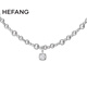 HEFANG何方珠寶氣泡方糖項(xiàng)鏈鎖骨鏈銀輕奢高級(jí)感生日禮物送女友老婆 【方糖款】銀灰色