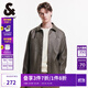 杰克·瓊斯（JACK&JONES）男裝春秋寬松皮衣舒適簡(jiǎn)約時(shí)尚純色潮流休閑外套短款上衣PU夾克男 E08 橄欖綠 版型偏大，卡碼拍小 M 175