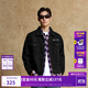 杰克·瓊斯（JACK&JONES）25年男裝秋季牛仔外套男鋼印壓花寬松潮流短款休閑黑色牛仔夾克 A16深灰牛仔 常規 M （175）