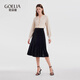 歌莉婭（GOELIA）半截裙絲絨魚(yú)尾半身裙服裝晚會(huì )裙子1B1R2D250 00B黑色 2XL XXL