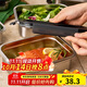 樂(lè )扣樂(lè )扣（LOCK&LOCK）本色不銹鋼保鮮盒帶飯飯盒密封冰箱廚房收納水果零食餐盒400mL 