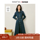 茵曼（INMAN）x米雷聯(lián)名復(fù)古文藝牛仔連衣裙2025季女裝新品翻領(lǐng)系腰帶長裙 牛仔藍(lán) M