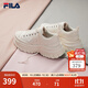 斐樂（FILA）女鞋帆布鞋LAVA胖胖底厚高底增鞋板鞋帆布鞋休閑鞋 奶白-GD 37.5