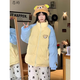 戀的羽絨棉服女短款少女學(xué)生高中初中女生衣服棉衣外套冬季羽棉襖絨服 韓版可愛藍(lán)黃色 均碼（可備注碼數(shù)）