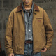 潮與共美式復古底特律夾克男秋季潮牌硬漢工裝阿美咔嘰古著(zhù)外套男春秋款 5509卡其色 XL 【建議140-165斤】