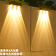 馭陽(yáng) 太陽(yáng)能庭院燈洗墻射燈圍墻壁燈戶外防水超亮花園陽(yáng)臺(tái)氛圍裝飾燈 三燈珠-高亮暖光-4只裝 太陽(yáng)能庭院燈