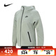 耐克【滔搏運動(dòng)】NIKE女子W NSW TCH FLC WR FZ HDY外套FB8339-010 FB8339-370 M