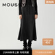 moussy 新品暗黑系解構主義魚(yú)尾半身裙衛裙028ISZ80-2691 021淺黑色 S