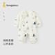 童泰（TONGTAI）嬰兒連體衣秋冬季純棉寶寶夾棉衣服兒童家居服哈衣爬服藍色90cm