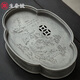 生泰號精工雕刻錫茶盤(pán)托盤(pán)紫砂壺養壺墊大號海棠錫壺承茶船工夫茶具蓄水 大號海棠錫茶盤(pán)