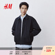 H&M男裝女裝夾克2025秋季新款戶外工裝疏水潮流休閑情侶外套1300526 黑色 S 170/92