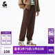 杰克·瓊斯肌理感面料合體束腳褲22411D019 E14巧克力軟糖 175/80A/M 
