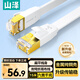 山澤六類CAT6類網(wǎng)線 千兆網(wǎng)絡(luò)連接線 電腦寬帶家用雙絞非屏蔽扁平跳線 成品網(wǎng)線 白色15米 6150PBS