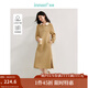 茵曼（INMAN）【商場(chǎng)同款】空氣層Polo領(lǐng)連衣裙2025春秋季女裝新款開(kāi)叉長(cháng)裙 紫檀咖 L