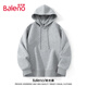 班尼路（Baleno）連帽衛(wèi)衣男春秋季潮流ins簡(jiǎn)約大碼帶帽上衣男生寬松慵懶純色帽衫