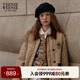 Teenie Weenie小熊女裝秋冬巴恩風(fēng)收腰休閑棉服撞色夾克保暖外套女