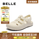 百麗（Belle）簡(jiǎn)約休閑勃肯鞋女商場(chǎng)同款鏤空豬籠涼鞋D8C1DBH5 米白 38 (240mm)