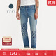 Levi's李維斯匠心丹寧日本制男士501直筒美式懷舊復古藍色牛仔褲 藍色 34 32