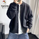 啄木鳥（TUCANO）針織衫毛衣開衫男士2025新款外套男春秋冬季韓系休閑寬松針織衫 黑色 2XL
