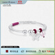 周大生（CHOW TAI SENG）足銀手鐲女花間舞蝶銀s990蝴蝶手鐲亮面生日禮物送女友