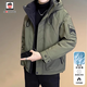 AEMAPE/美國蘋(píng)果 高端羽絨服男裝2026冬季新款保暖鴨絨衣服防寒外套男 軍綠色 2XL 【建議150-165斤】