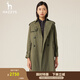 哈吉斯（HAZZYS）女裝 春秋季寬松雙排扣休閑風(fēng)衣ASWSH0ACH03 卡其色KK L (165/88A 40)