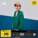 adidas男女大童休閑夾克外套兒童秋季阿迪達斯官方輕運動(dòng)   森林綠   164