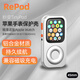 Monomate新款Repod適用蘋(píng)果手表iwatch表殼AppleWatch手表保護殼mp3隨身聽(tīng)鋁合金保護套tinypod秒變ipod 光影銀 iWatch9/8/7代 45mm
