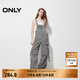 ONLY秋季休閑百搭簡(jiǎn)約口袋綁帶背帶褲休閑褲女|12427S002 E40 寒冬灰色 160/64A/S